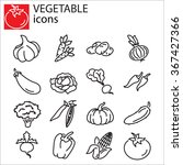 web icons set   vegetables | Shutterstock .eps vector #367427366