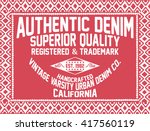 california authentic denim ... | Shutterstock .eps vector #417560119