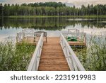 Footbridge Of Lake beautiful nature