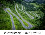 The bending road of Silvretta High Alpine Road in Austria Montafon - travel photography