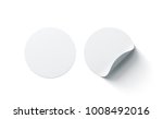 blank white round adhesive... | Shutterstock . vector #1008492016