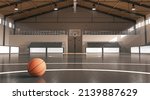 Basketball Court With Ball ...