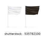 blank black and white flag... | Shutterstock . vector #535782100