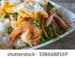 Thai Food Fried Sea Food With...