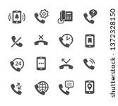 phone icon set | Shutterstock .eps vector #1372328150