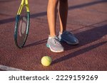 Kids player tennis. racquet and ...