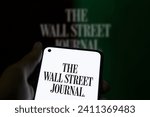Small photo of Dhaka, Bangladesh - 11 January 2024: The Wall Street Journal logo on the smartphone. The Wall Street Journal is an American business and economic focused international daily newspaper.