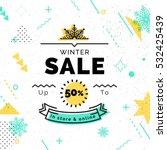 sale poster with geometric... | Shutterstock .eps vector #532425439