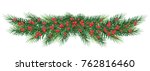 christmas garland. beautiful... | Shutterstock . vector #762816460