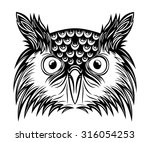 head of owl | Shutterstock .eps vector #316054253