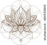 Lotus Flower . Sacred Geometry. ...