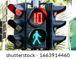 Traffic Lights Of A City With...