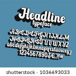  headline lettering font.... | Shutterstock .eps vector #1036693033