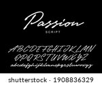 passion calligraphy script.... | Shutterstock .eps vector #1908836329