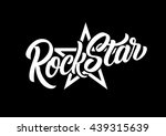 rock star lettering print.