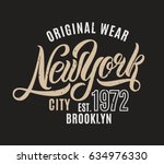 new york city t shirt design.... | Shutterstock .eps vector #634976330