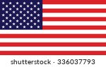 vector image of american flag | Shutterstock .eps vector #336037793