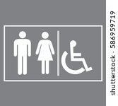 restroom sign icons  ... | Shutterstock .eps vector #586959719