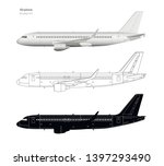 aircraft in realistic and... | Shutterstock .eps vector #1397293490