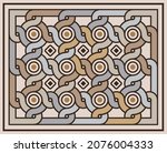 vintage arabesque carpet. ... | Shutterstock .eps vector #2076004333