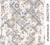 seamless vintage pattern with... | Shutterstock .eps vector #2082274729