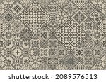 seamless patchwork. hand drawn... | Shutterstock .eps vector #2089576513
