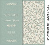 vintage invitation card with... | Shutterstock .eps vector #320587163