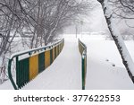 Path With Railings In Winter...