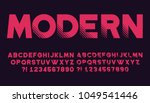 geometric font with shadow... | Shutterstock .eps vector #1049541446