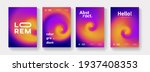 set of abstract gradient swirl... | Shutterstock .eps vector #1937408353