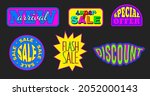 set of trendy colorful sale... | Shutterstock .eps vector #2052000143