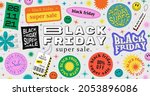 trendy black friday super sale... | Shutterstock .eps vector #2053896086