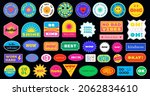sticker pack. collection of... | Shutterstock .eps vector #2062834610