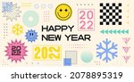 happy new year abstract... | Shutterstock .eps vector #2078895319