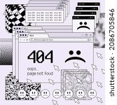 vaporwave retro desktop artwork.... | Shutterstock .eps vector #2086705846
