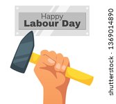 labour day design template with ... | Shutterstock .eps vector #1369014890