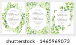 wedding invitation with green... | Shutterstock .eps vector #1465969073