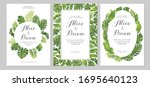 wedding invitations set. cards... | Shutterstock .eps vector #1695640123