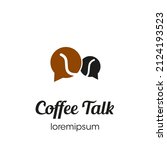 coffee talk logo symbol or icon ... | Shutterstock .eps vector #2124193523
