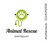 animal rescue logo symbol or... | Shutterstock .eps vector #2124193550