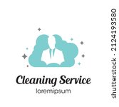 cleaning service logo symbol or ... | Shutterstock .eps vector #2124193580