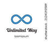 unlimited way logo symbol or... | Shutterstock .eps vector #2124193589