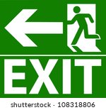 Green Exit Emergency Sign On...