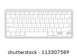 Computer Keyboard In White Color