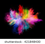 Explosion Of Colored Powder On...