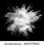 White powder explosion isolated ...