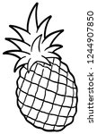 Vector Cartoon Ripe Pineapple...