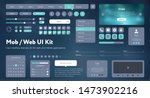 flat mobile web ui kit.... | Shutterstock .eps vector #1473902216