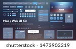 flat mobile web ui kit.... | Shutterstock .eps vector #1473902219