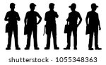 standing young man with cap and ... | Shutterstock .eps vector #1055348363
